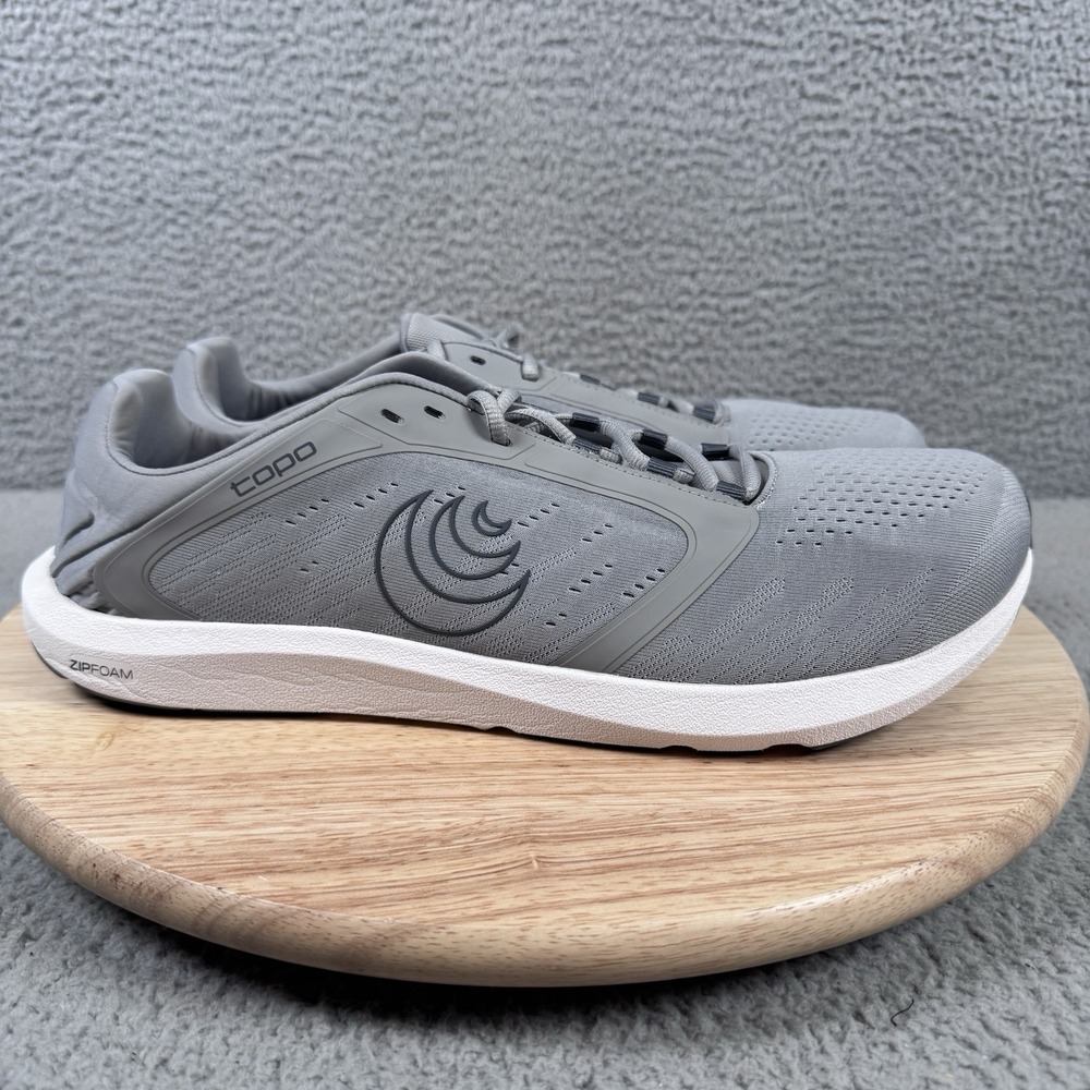 Topo Athletic ST-5 Mens 13 Gray White Road Running Shoes 0mm Drop Minimalist